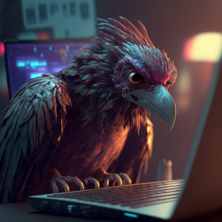 FullView: Buzzard, AI Art Generated with MidJourney