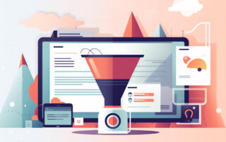 illustrated sales funnel