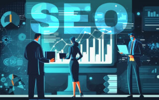 illustration title of search engine optimization