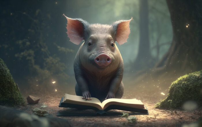 Illustration of book reviewer