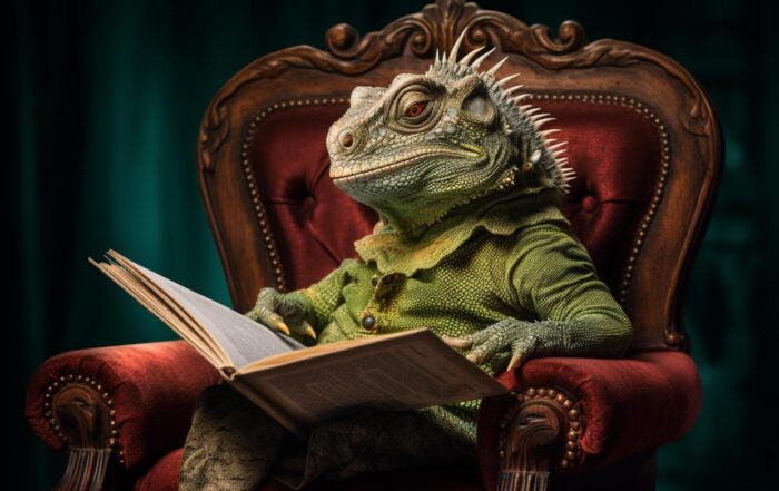 Illustration of book reviewer