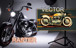 Illustration of Raster vs Vector Graphics