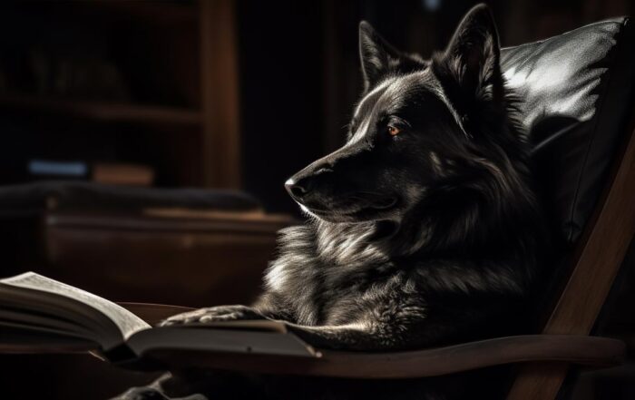 Illustration of book reviewer