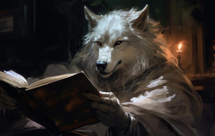 Illustration of book reviewer