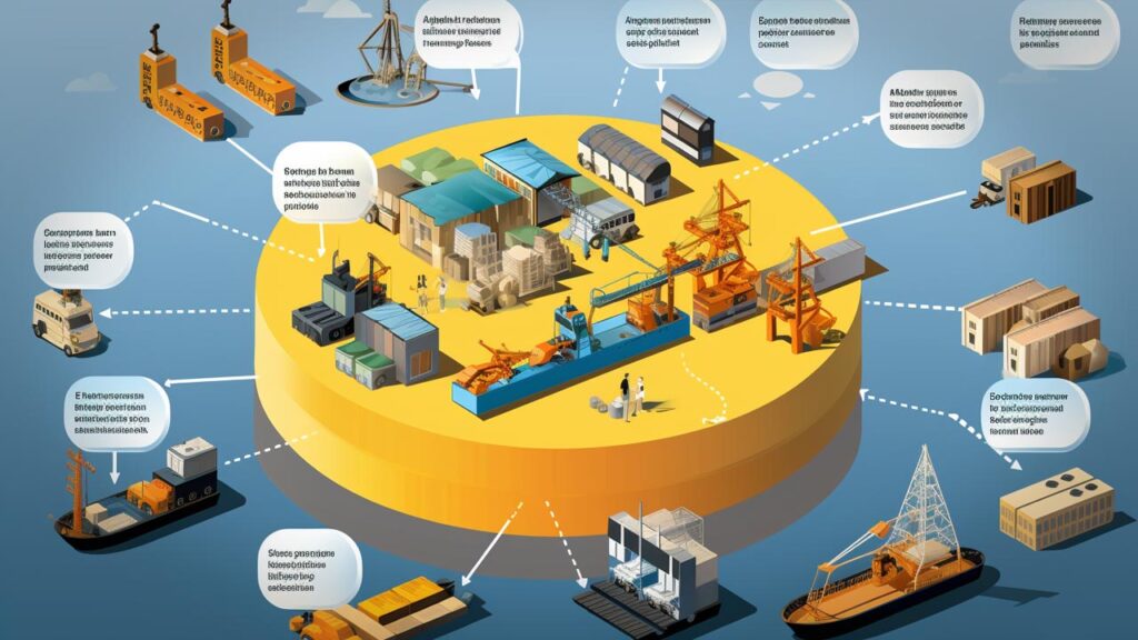 Illustration of Business Supply Chain