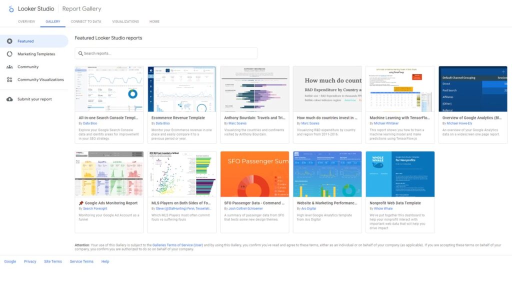 Illustration of a Google Data Studio Reports