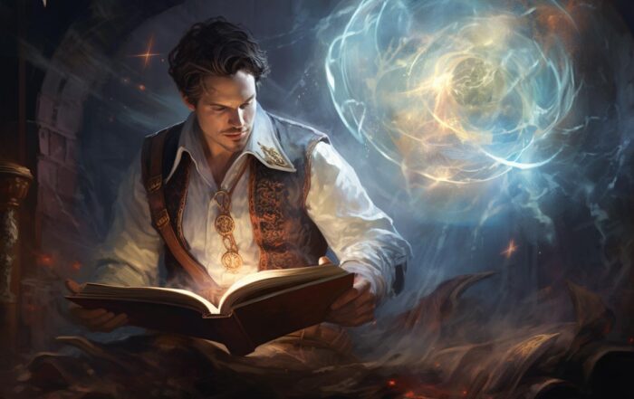 Illustration of book reviewer