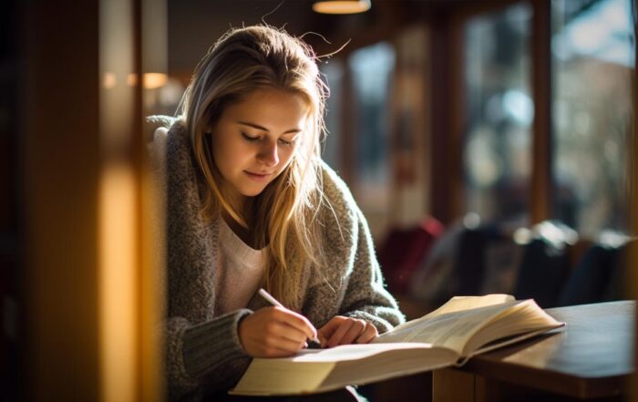 Illustration of book reviewer