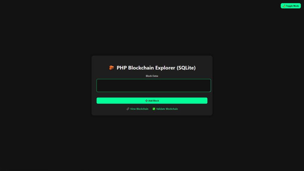 personal blockchain project