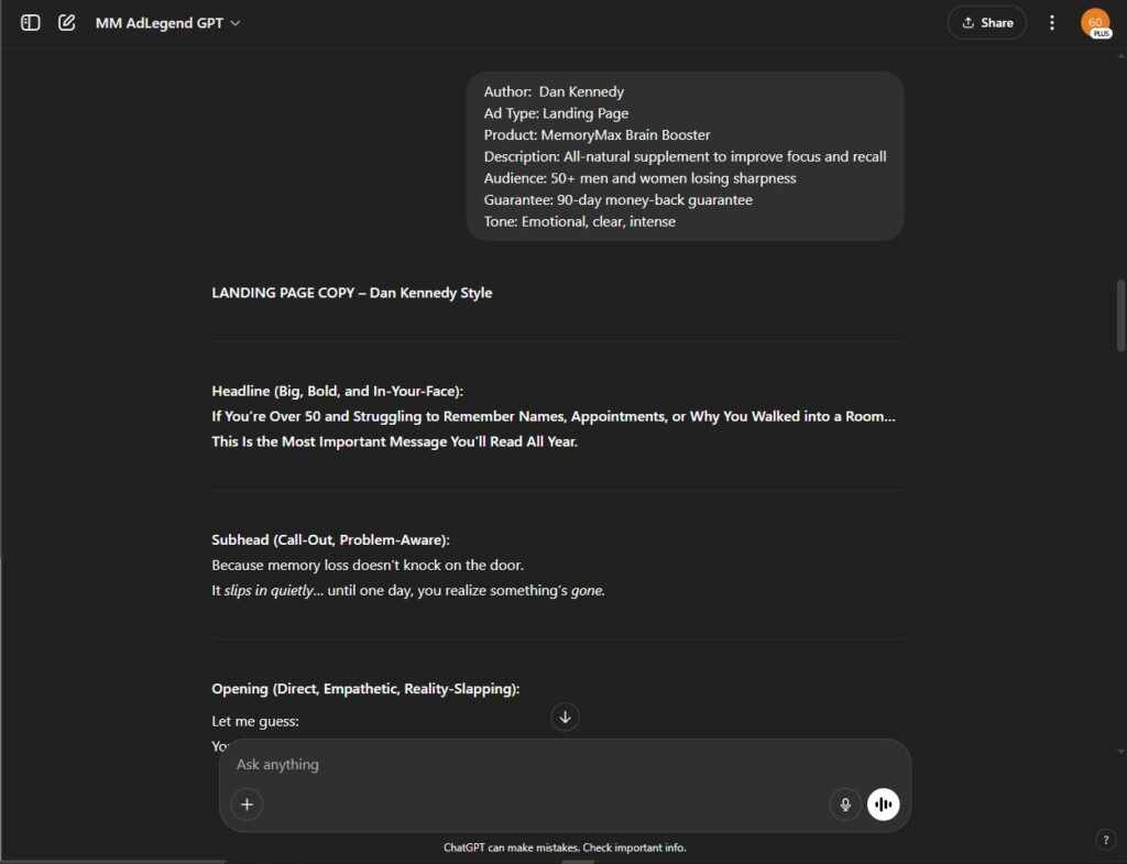 AdLegendGPT screenshot 3