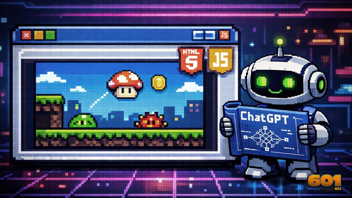Creating 8-Bit Retro Games with HTML5 & JavaScript Using ChatGPT - 601MEDIA