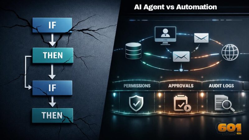 AI Agent vs Automation - 601MEDIA